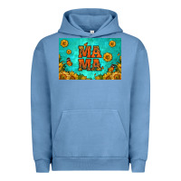 Pigment Pebble Blue sunflowers mama skinny metal can holder Urban Hoodie - HRA Design Shop
