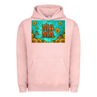 Pigment Salmon sunflowers mama skinny metal can holder Urban Hoodie - HRA Design Shop