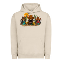 Pigment French Oak western gnomies Urban Hoodie - FaDigitalArtStudio