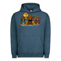 Pigment Midnight Navy western gnomies Urban Hoodie - FaDigitalArtStudio