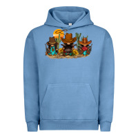 Pigment Pebble Blue western gnomies Urban Hoodie - FaDigitalArtStudio