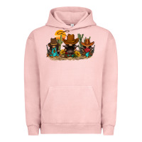 Pigment Salmon western gnomies Urban Hoodie - FaDigitalArtStudio