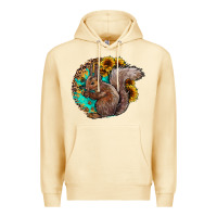 Pina Colada western squirrel with sunflowers Premium Hoodie - CowhideDigitalArt