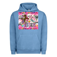 Pigment Pebble Blue He is risen 20oz tumbler Urban Hoodie - Neo Western