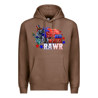 Chestnut Red white rawr 4th of july Premium Hoodie - CowGirlArtShop