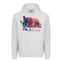 Dove Grey Red white rawr 4th of july Premium Hoodie - CowGirlArtShop