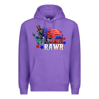 Purple Red white rawr 4th of july Premium Hoodie - CowGirlArtShop