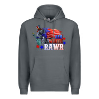 Rock Red white rawr 4th of july Premium Hoodie - CowGirlArtShop