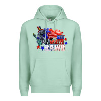 Seafoam Red white rawr 4th of july Premium Hoodie - CowGirlArtShop