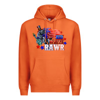 Carrot Red white rawr 4th of july Premium Hoodie - CowGirlArtShop