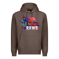 Coffee Red white rawr 4th of july Premium Hoodie - CowGirlArtShop