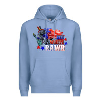 Colony Blue Red white rawr 4th of july Premium Hoodie - CowGirlArtShop