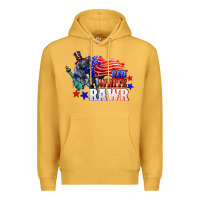 Mustard Red white rawr 4th of july Premium Hoodie - CowGirlArtShop