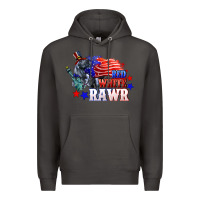 Smoke Red white rawr 4th of july Premium Hoodie - CowGirlArtShop