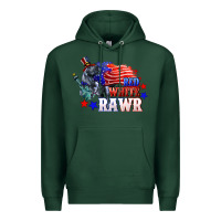 Sports Green Red white rawr 4th of july Premium Hoodie - CowGirlArtShop