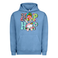 Pigment Pebble Blue Hip hop Happy Easter Urban Hoodie - Neo Western