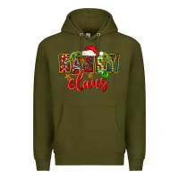 Army Green christmas sassy claus Premium Hoodie - FaDigitalArtStudio