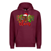 Burgundy christmas sassy claus Premium Hoodie - FaDigitalArtStudio