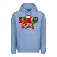 Colony Blue christmas sassy claus Premium Hoodie - FaDigitalArtStudio
