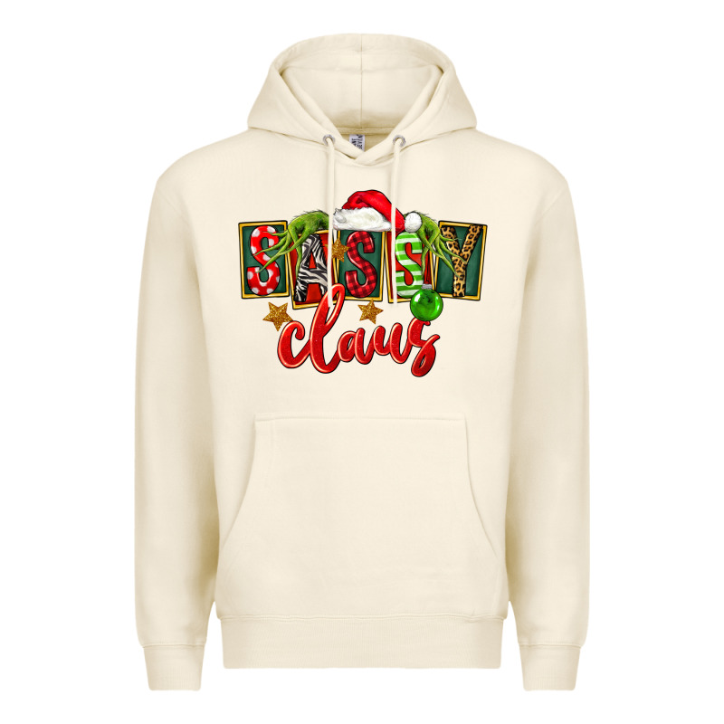 Christmas Sassy Claus Premium Hoodie by FaDigitalArtStudio | Teevron