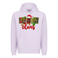 Lilac christmas sassy claus Premium Hoodie - FaDigitalArtStudio