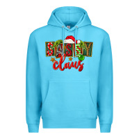 Ocean Blue christmas sassy claus Premium Hoodie - FaDigitalArtStudio