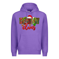 Purple christmas sassy claus Premium Hoodie - FaDigitalArtStudio