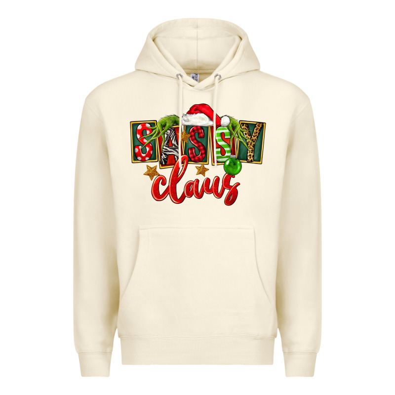 Christmas Sassy Claus Premium Hoodie by FaDigitalArtStudio | Teevron