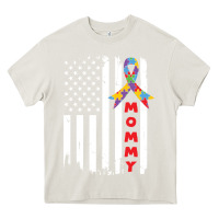 Cream lil autism mom Heavy Core Tee - CowhideDigitalArt