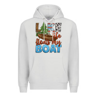 Dove Grey lake life floats my boat Premium Hoodie - HRA Design Shop