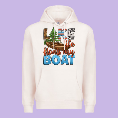 Lake Life Floats My Boat Premium Hoodie Designed By Hra Design Shop