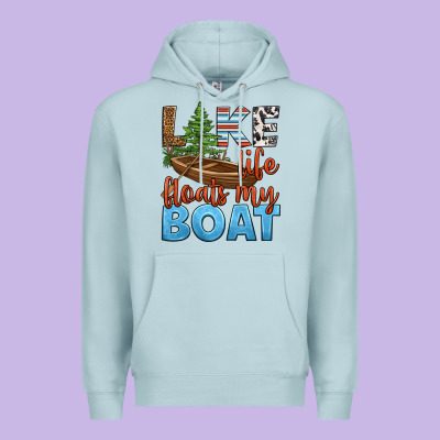 Lake Life Floats My Boat Premium Hoodie Designed By Hra Design Shop