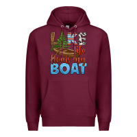 Burgundy lake life floats my boat Premium Hoodie - HRA Design Shop