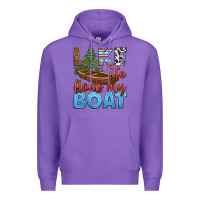 Purple lake life floats my boat Premium Hoodie - HRA Design Shop