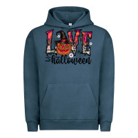 Pigment Midnight Navy love halloween Urban Hoodie - CowhideDigitalArt
