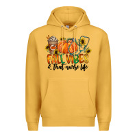Mustard fall vibes and that nurse life Premium Hoodie - CowhideDigitalArt