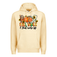 Pina Colada fall vibes and that nurse life Premium Hoodie - CowhideDigitalArt