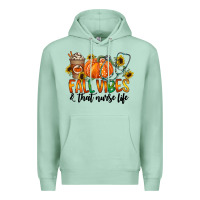 Seafoam fall vibes and that nurse life Premium Hoodie - CowhideDigitalArt