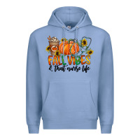Colony Blue fall vibes and that nurse life Premium Hoodie - CowhideDigitalArt