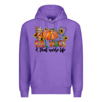 Purple fall vibes and that nurse life Premium Hoodie - CowhideDigitalArt