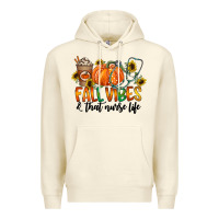 Sandshell fall vibes and that nurse life Premium Hoodie - CowhideDigitalArt