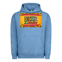 Pigment Pebble Blue beer and sunshine skinny metal can holder Urban Hoodie - HRA Design Shop