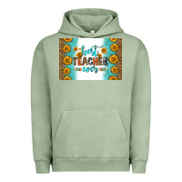Pigment Oil Green best teacher ever skinny metal can holder Urban Hoodie - HRA Design Shop
