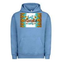 Pigment Pebble Blue best teacher ever skinny metal can holder Urban Hoodie - HRA Design Shop