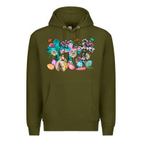 Army Green Western rabbit with Cross and flowers Premium Hoodie - Neo Western