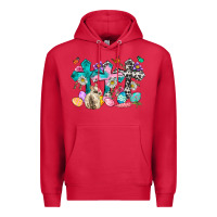 Cardinal Western rabbit with Cross and flowers Premium Hoodie - Neo Western