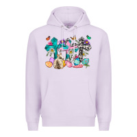Western Rabbit With Cross And Flowers Premium Hoodie | Teevron
