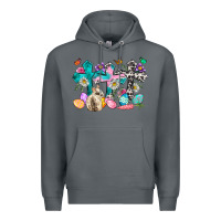 Rock Western rabbit with Cross and flowers Premium Hoodie - Neo Western