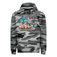 Slate Camo Western rabbit with Cross and flowers Premium Hoodie - Neo Western