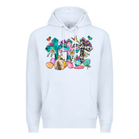 White Western rabbit with Cross and flowers Premium Hoodie - Neo Western